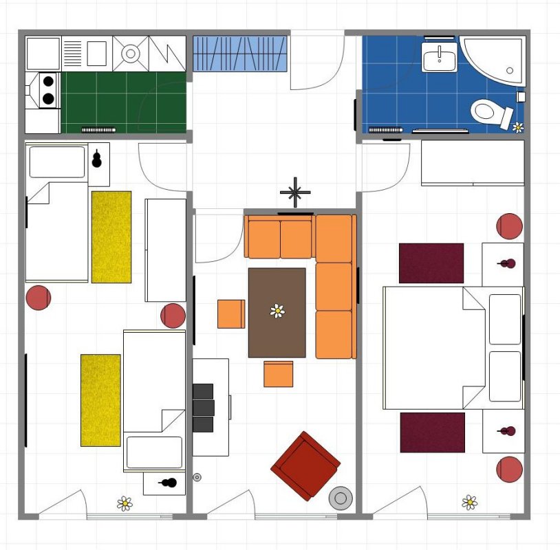 Grundriß Gartenwohnung